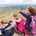 Children sat on top of Malvern Hills